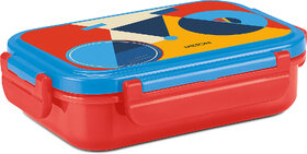 MILTON Candy Steel Tiffin Lunch Box with inner Steel Container, Spoon  Fork, Red 2 Containers Plastic School Lunch Box