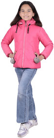 Kid Kupboard Cotton Girls Jacket, Pink, Full-Sleeves, 9-10 Years KIDS8294