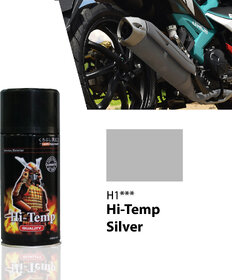 Samurai Kurobushi Exhaust Pipe (High Temperature) H1 Silver Spray Paint 400 ml (Pack of 1)