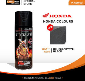 Samurai Kurobushi Honda Motorcycle Paint Colours H931 BLUISH CRYSTAL BLACK Spray Paint 400 ml (Pack of 1)