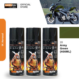 Samurai Kurobushi Standard Colours Green Spray Paint 400 ml (Pack of 3)