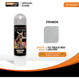 Samurai Kurobushi Wrinkle Paint PU Truck Bed 2K07S Silver Spray Paint 400 ml (Pack of 1)