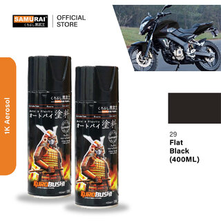 Samurai Kurobushi Standard Colours Black Spray Paint 400 ml (Pack of 2)