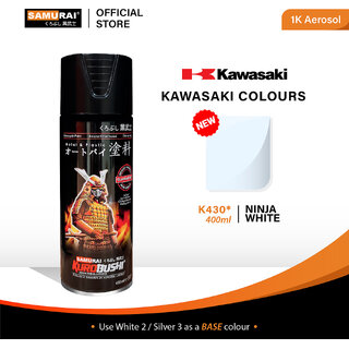 Samurai Kurobushi Motorcycle Paint Colours K430 NINJA WHITE Spray Paint 400 ml (Pack of 1)