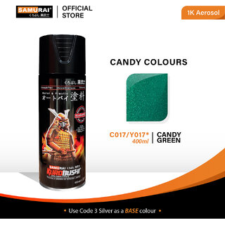 Samurai Kurobushi Yamaha Motorcycle Paint Colours Y017 Candy Green Candy Green Spray Paint 400 ml (Pack of 1)