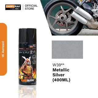 Samurai Kurobushi Wheel Alloys W39 Silver Spray Paint 400 ml (Pack of 1)