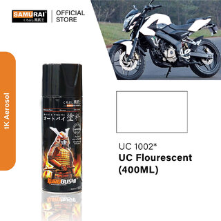 Samurai Kurobushi Fluorescent Colours UC1002 White Spray Paint 400 ml (Pack of 1)