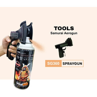 Samurai Instant Aerosol Spray Paint Trigger Handle Can-Gun, Converts Spray Cans FG-AE-SG360 Airless Sprayer (Black)