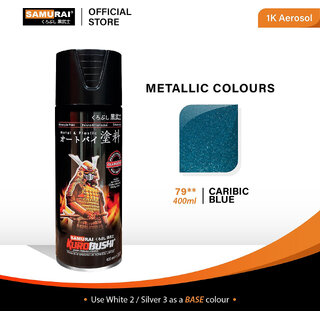 Samurai Kurobushi Metallic Colours SAMURAI 079 CARIBIC BLUE Spray Paint 400 ml (Pack of 1)