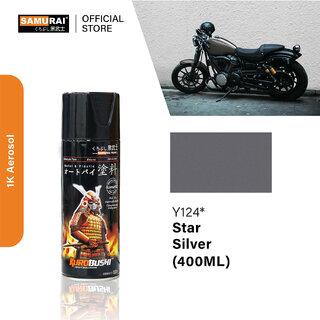 Samurai Kurobushi Yamaha Motorcycle Paint Colours Y124 Silver Spray Paint 400 ml (Pack of 1)