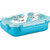 MILTON Candy Steel Tiffin Lunch Box with inner Steel Container,Spoon  Fork Sky Blue 2 Containers Stainless Steel School Lunch Box