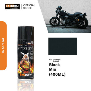 Samurai Kurobushi Yamaha Motorcycle Paint Colours Y1222 Black Spray Paint 400 ml (Pack of 1)