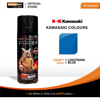 Samurai Kurobushi Kawasaki Motorcycle Paint Colours K939 LIGHTNING BLUE Spray Paint 400 ml (Pack of 1)