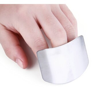 (Set of 1) Steel Finger Guard Cut Cutting Protector 2.6 Inches Stainless Steel Finger Protector Knife Cutting