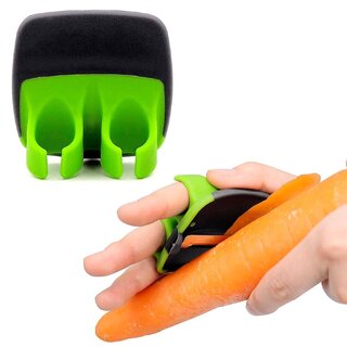 (Pack of 1) Finger Grip Fruit Vegetable Peeler for Kitchen- Pumpkin Cucumber Carrot Potato Palm Peeler with Silicone Handle - Portable Sharp Blade Hand-Held Kitchen Tool Multicolor