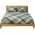 Plaid Double Fitted Bed Sheet - Green  Gray