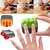 (Pack of 1) Finger Grip Fruit Vegetable Peeler for Kitchen- Pumpkin Cucumber Carrot Potato Palm Peeler with Silicone Handle - Portable Sharp Blade Hand-Held Kitchen Tool Multicolor