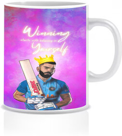 VIRAT KOHLI BEST PRINTED 330 ML MUG FOR CRICKET LOVERS Ceramic Coffee Mug