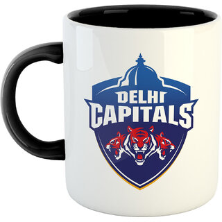 Delhi Capitals - Perfect for Gifting | Ipl Cup for Cricket Lovers | IPL Fever - Black Printed Ceramic Coffee Mug