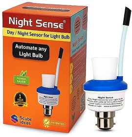 Day Night Sensing Holder for LED Light Bulb  Automatic Dusk to Dawn Bulb Adapter  Not Motion Sensor  Night Sense