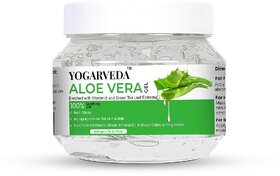 Aloe Vera Gel for Skin & Hair  Enriched with Vitamin E & Green Tea Extracts | 100% Pure, Non-Sticky, Soothes, Hydrates & Nourishes | Paraben & Mineral Oil Free  200gm (2)