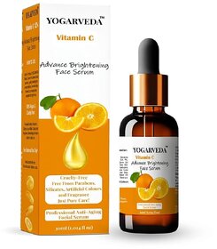 Vitamin C Advance Brightening Face Serum | Anti-Aging, Dark Spot Removal, Skin Hydration & Glow | 30ml | Ayurvedic, Paraben-Free, Cruelty-Free