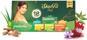 Medimix Bathing Soaps Skinfit Pack  Pack of 5  Enriched with 18 Herbs for Healthy  Glowing Skin