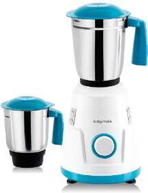 Digimate Sakhi 500W Mixer Grinder With 2 Jars, Power-Packed Performance for Everyday Cooking (DG-MG-Sakhi-01, Blue & White)