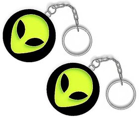 Elevate your style with our captivating Alien Face Keychain Keyring. Crafted with meticulous detail, this accessory boasts a unique alien face design that adds a touch of intrigue to your belongings. Made from high-quality materials, the keychain is durab