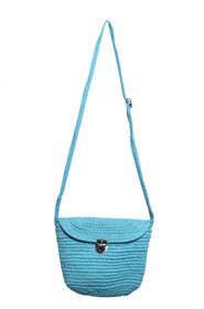 Ariya Women's Sling Bag (4055 | Sky Blue) Handcrafted PP & Cotton Blend Shoulder Purse, Perfect for Ladies & Girls, Lightweight Crossbody Bag for Daily, Casual, Travel & All Occasions