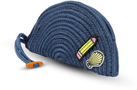 Ariya Women Clutch Handbag with Sticker (4077 | Blue) Handcrafted PP & Cotton Blend Clutch, Perfect for Ladies & Girls, Lightweight Stylish Purse for Parties, Special Occasions, Casual & Formal