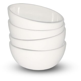 Ariya Melamine Mango Batti Bowl Set (582-Golden | Set of 4) Perfect for Serving Soup, Noodles, Cereal, Oatmeal, Pasta, Salads, Dishwasher & Microwave Safe Bowls for Home, Office, Parties, Restaurants