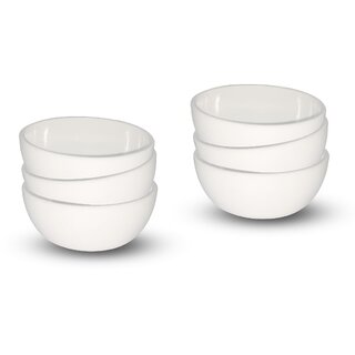 Ariya Melamine Mango Batti Bowl Set (582-Golden | Set of 6) Perfect for Serving Soup, Noodles, Cereal, Oatmeal, Pasta, Salads, Dishwasher & Microwave Safe Bowls for Home, Office, Parties, Restaurants