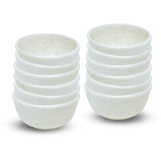 Ariya Melamine Mango Batti Bowl Set (582-Marble | Set of 12) Perfect for Serving Soup, Noodles, Cereal, Oatmeal, Pasta, Salads, Dishwasher & Microwave Safe Bowls for Home, Office, Parties, Restaurants