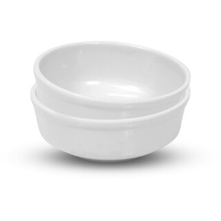 Ariya 4.5 Melamine Solid Hammered Soup Egyption Bowls Pack of 2Serving Bowls for Salads, Noodles, Pasta, and OatmealElegant and Stylish Bowls for Everyday Use  Special (350ml) White