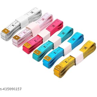 Measure Tailoring Tape 2 Meter Jumbo Pack of 5, PVC Fiberglass Cloth Measuring Tapes for Body  Cloth Measurements, Dres