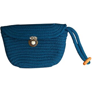 Ariya Women's Clutch Handbag (4076 | Blue) Handcrafted PP & Cotton Blend Clutch, Perfect for Ladies & Girls, Lightweight Stylish Purse for Parties, Special Occasions, Casual & Formal