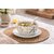 Ariya Melamine French Soup Bowl Set of 3 (350 ml, White///Gold///Black) with Spoons & Saucers|Premium Soup Serving Bowls|Microwave & Dishwasher Safe|Durable Bowls for Soup, Noodles, Cereal & Pasta