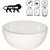 Ariya Melamine Mango Batti Bowl Set (582-White | Set of 6) Perfect for Serving Soup, Noodles, Cereal, Oatmeal, Pasta, Salads, Dishwasher & Microwave Safe Bowls for Home, Office, Parties, Restaurants
