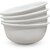 Ariya Melamine Ring Bowl Set (596-White | Set of 4) Perfect for Serving Soup, Noodles, Cereal, Oatmeal, Pasta, Salads, Dishwasher & Microwave Safe Bowls for Home, Office, Parties, Restaurants
