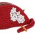 ARIYA Stylish Unique Handmade Red (PP & Cotton Blend) Clutch Bag with Flower, Perfect for Parties, Weddings & Everyday Outings