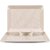 Ariya Melamine Rectangular Serving Tray Set of 2 (Small & Medium | Off-White & Gold)  Elegant, Durable, Dishwasher-Safe Trays for Food Serving at Home, Office, or Hotel