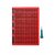 FAIRBIZPS 27-Line Braille Slate with Stylus  Red top  black abs plastic bottom  lightweight  durable writing tool fo
