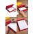 FAIRBIZPS 27-Line Braille Slate with Stylus  Red top  black abs plastic bottom  lightweight  durable writing tool fo