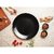 ARIYA 10.5 Inches Melamine Dinner Plate Set of 4 (Black) Microwave  Dishwasher Safe Dinnerware, Round Full Serving Plate Set for Snacks, Breakfast, Lunch, Dinner, Break Resistant, All Occasions