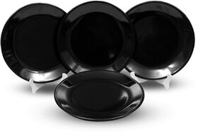 Ariya 10.5 Inches Melamine Dinner Plate Set of 4 (Midnight Mirage) Microwave & Dishwasher Safe Dinnerware,Round Full Serving Plate Set for Breakfast,Lunch,Dinner,Snacks,Break Resistant,All Occasions