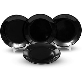 Ariya 10.5 Inches Melamine Dinner Plate Set of 4 (Midnight Mirage) Microwave & Dishwasher Safe Dinnerware,Round Full Serving Plate Set for Breakfast,Lunch,Dinner,Snacks,Break Resistant,All Occasions