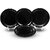 Ariya 11 Inches Melamine Dinner Plate Set of 4 (Black) Microwave & Dishwasher Safe Dinnerware, Full Serving Plate Set for Snacks, Breakfast, Lunch, Dinner, Break Resistant, All Occasions