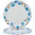 Ariya 11 Inches Melamine Dinner Plate Set | Set of 4 | Blue Petal | Microwave & Dishwasher Safe | Full Serving Plate Set for Snacks, Breakfast, Lunch & Dinner | Break Resistant & for All Occasions