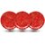 Ariya 11-Inch Melamine Dinner Plate Pack of 3 (Scarlet Gold Marble) | Full Serving Plates for Lunch, Dinner, Snacks | Unbreakable, BPA-Free, Microwave & Dishwasher Safe Tableware for Home & Kitchen